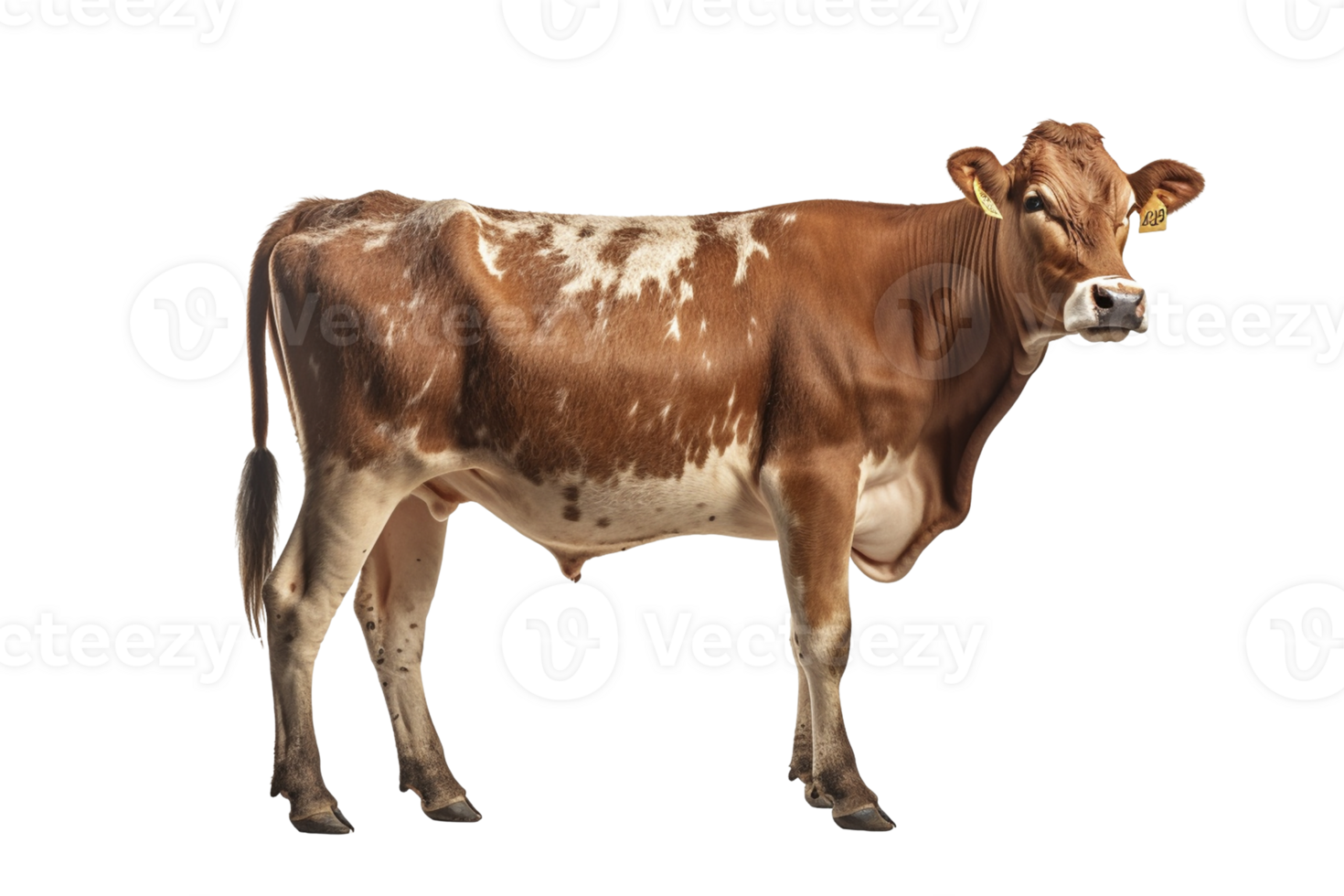 Jersey cow, created with png