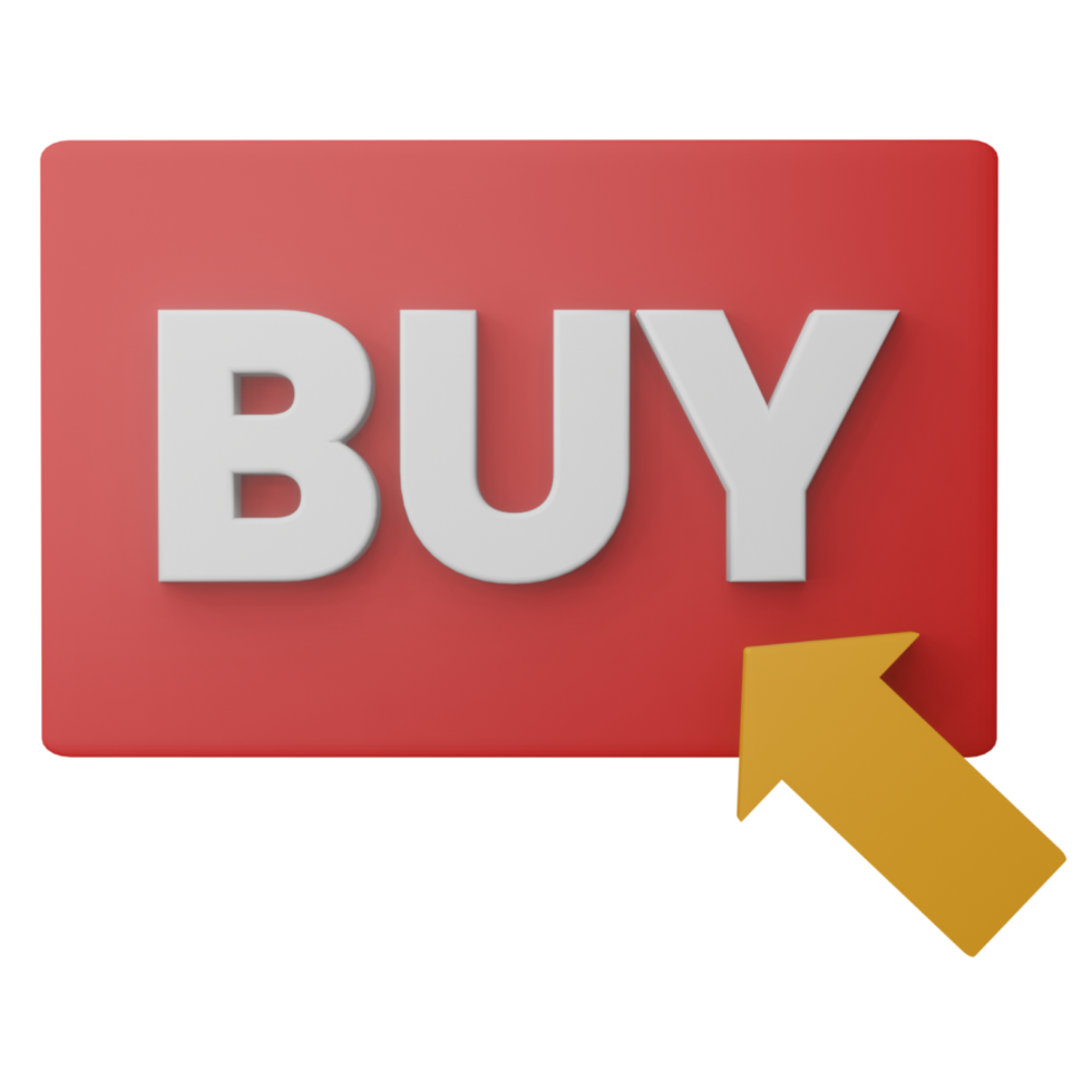 3D Buy Button Illustration png