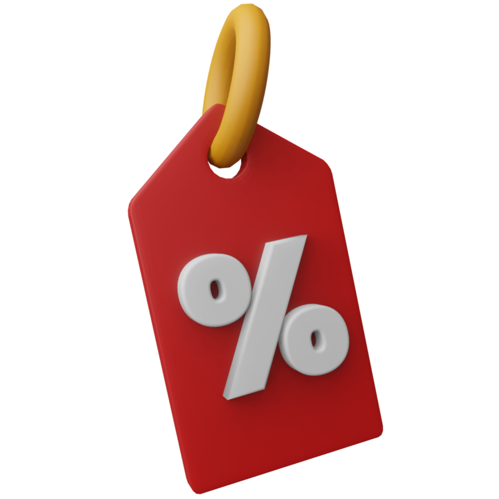 3D Discount Tag Illustration png