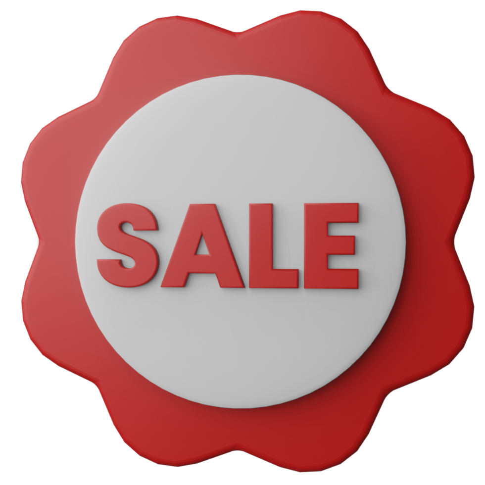 3D Sale Label Illustration png