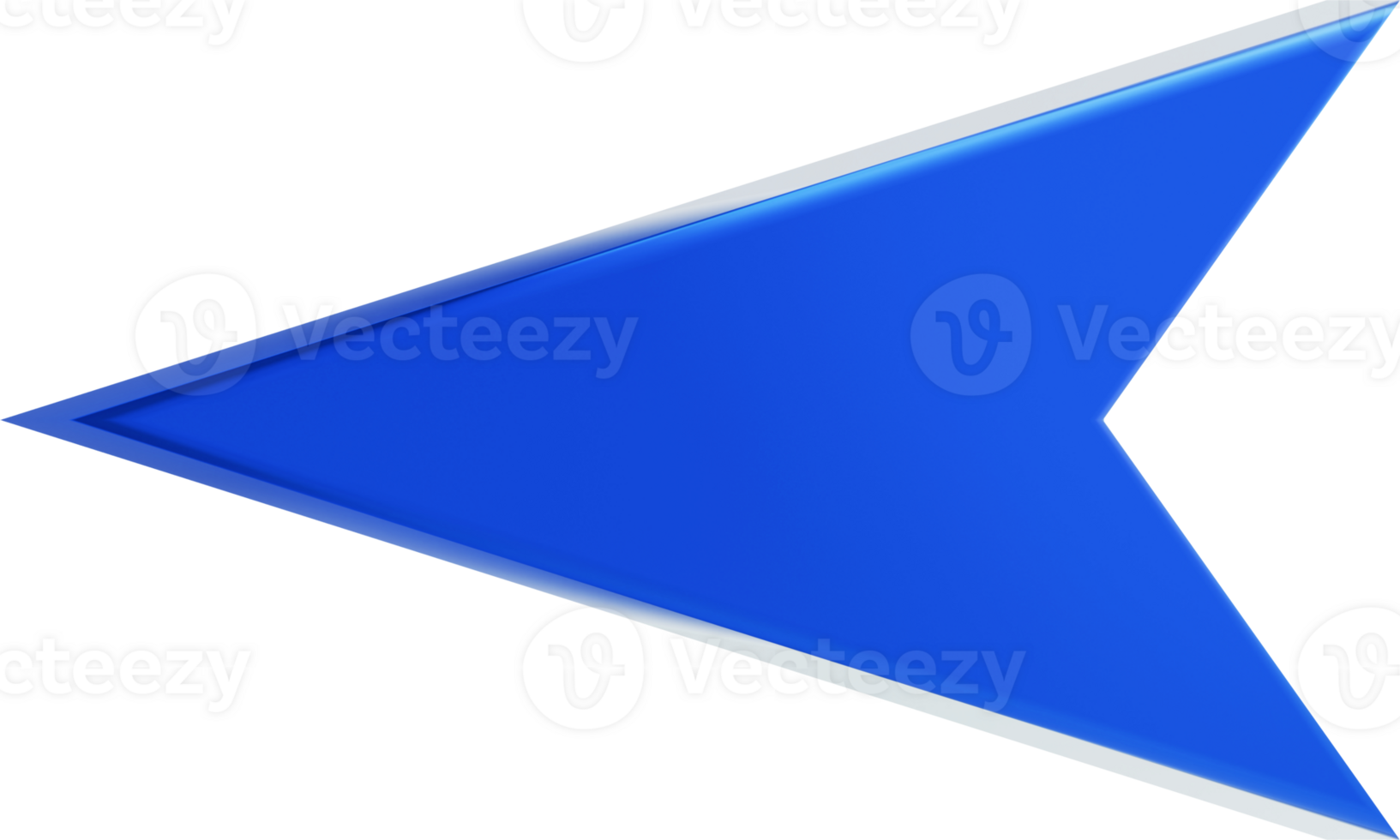 Blue arrow 3d icon isolated. png