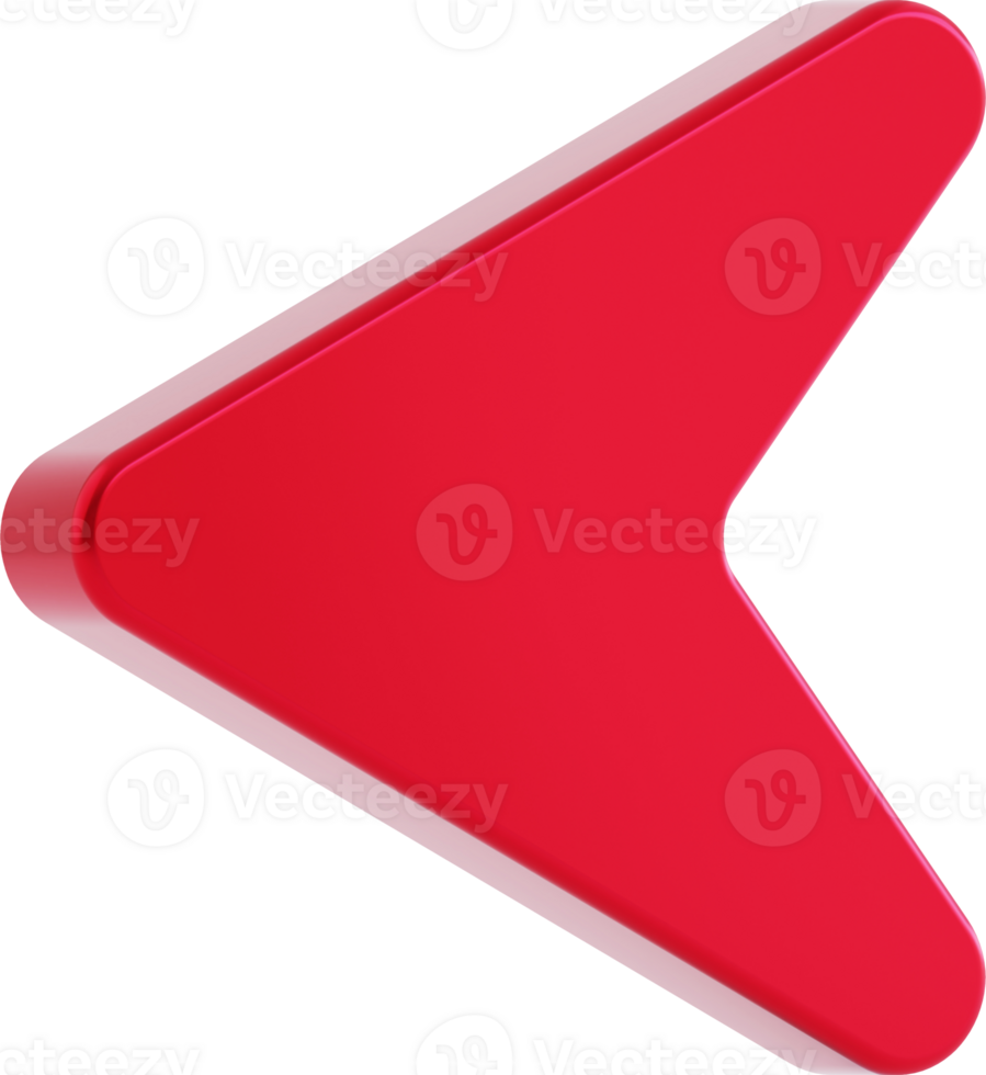 Arrow 3d icon isolated. png