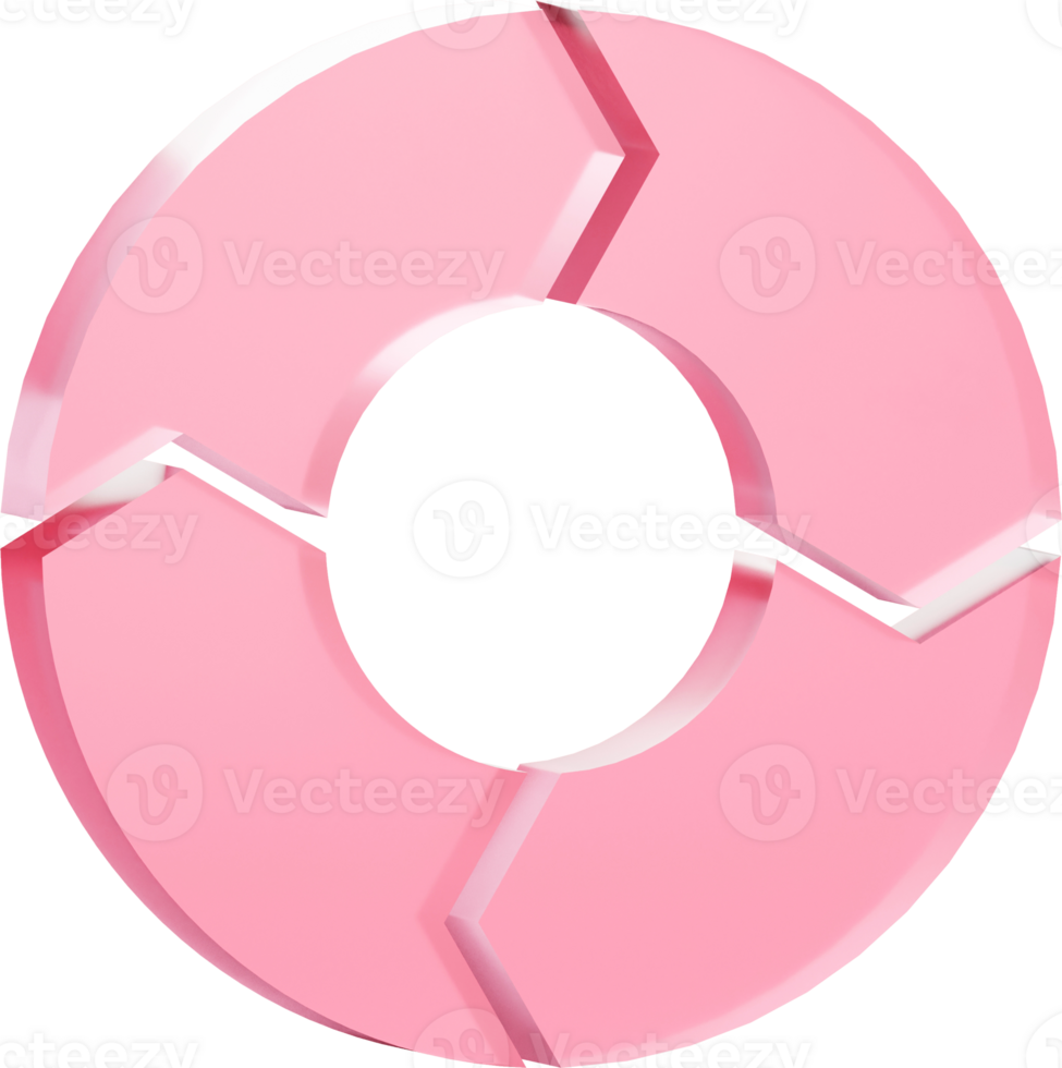 circulaire diagrammes. cercle flèches pour infographie. png