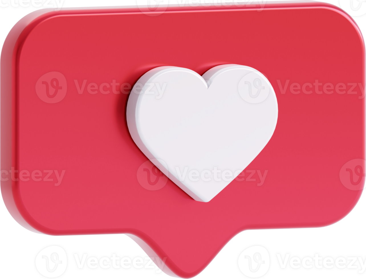 heart like icon, love post social media notifications isolated. png