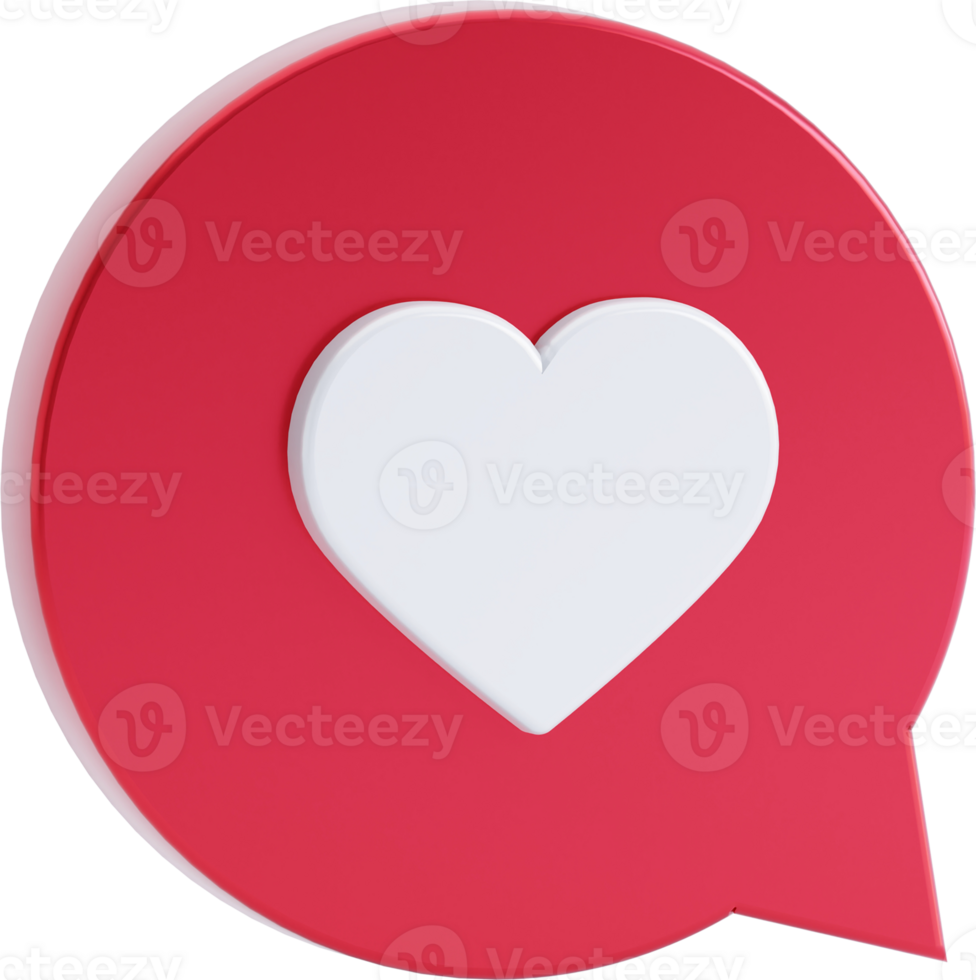 heart like icon, love post social media notifications isolated. png