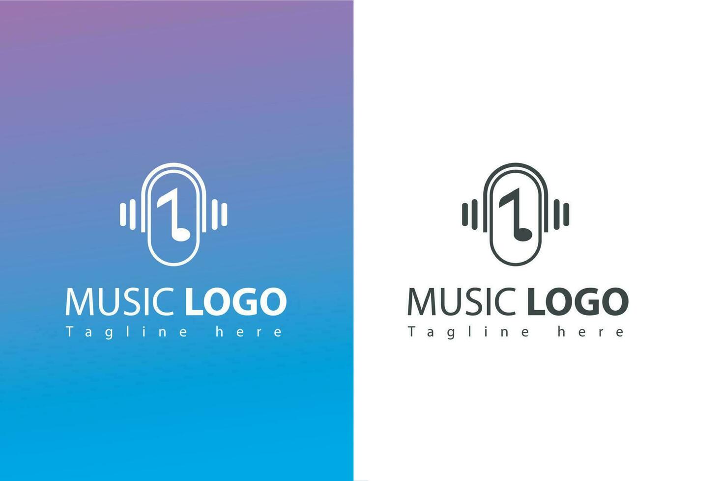 Microphone icon music and sound business logo templates music logo vector with modern style