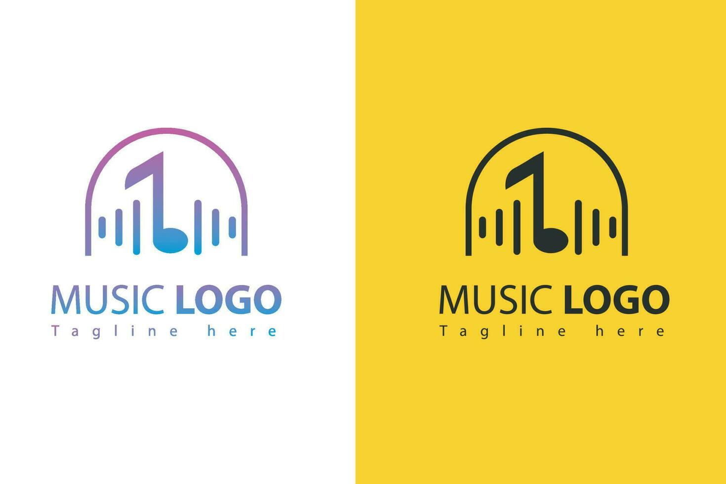 Microphone icon music and sound business logo templates music logo vector with modern style