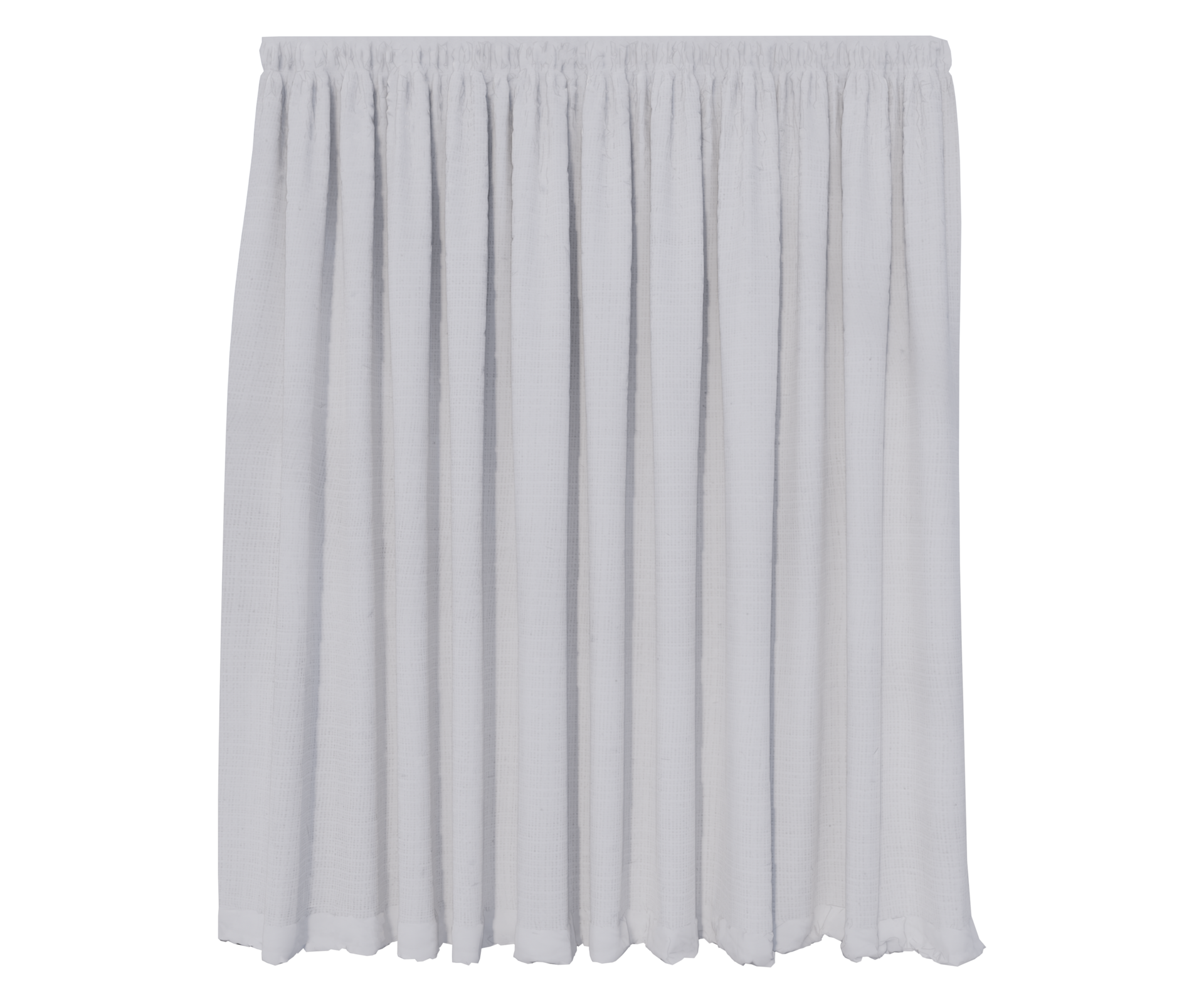 curtains sheer grey in PNG isolated on transparent background. with 3D