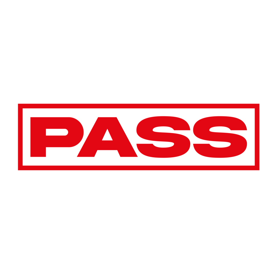 Pass Red Stamp on a Transparent Background png