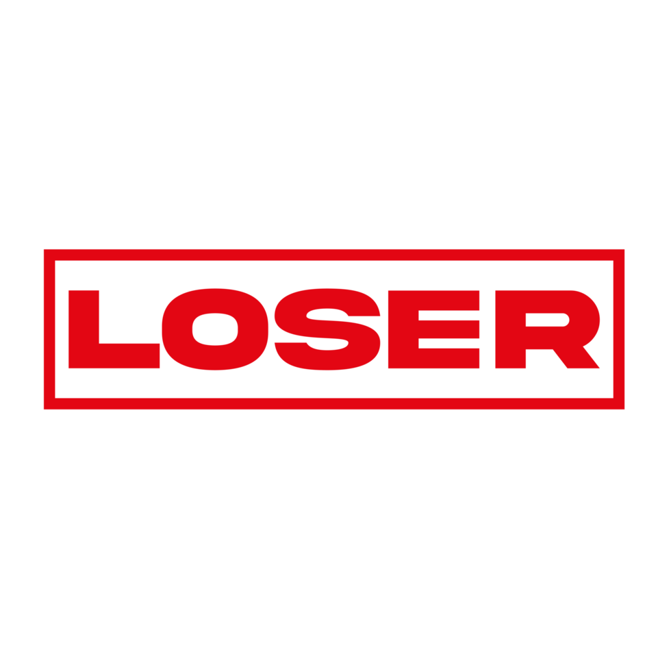 Loser Red Stamp on a Transparent Background png