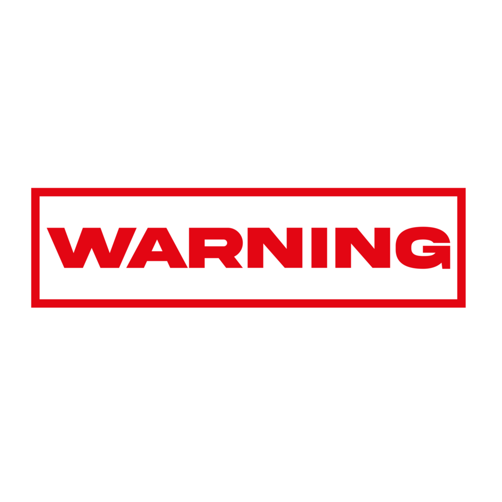 Warning Red Stamp on a Transparent Background png