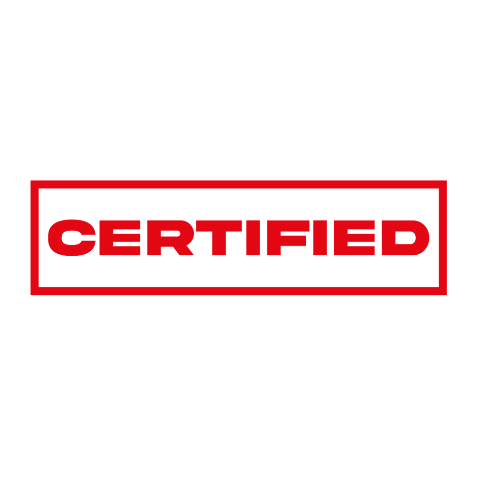 Certified Red Stamp on a Transparent Background png