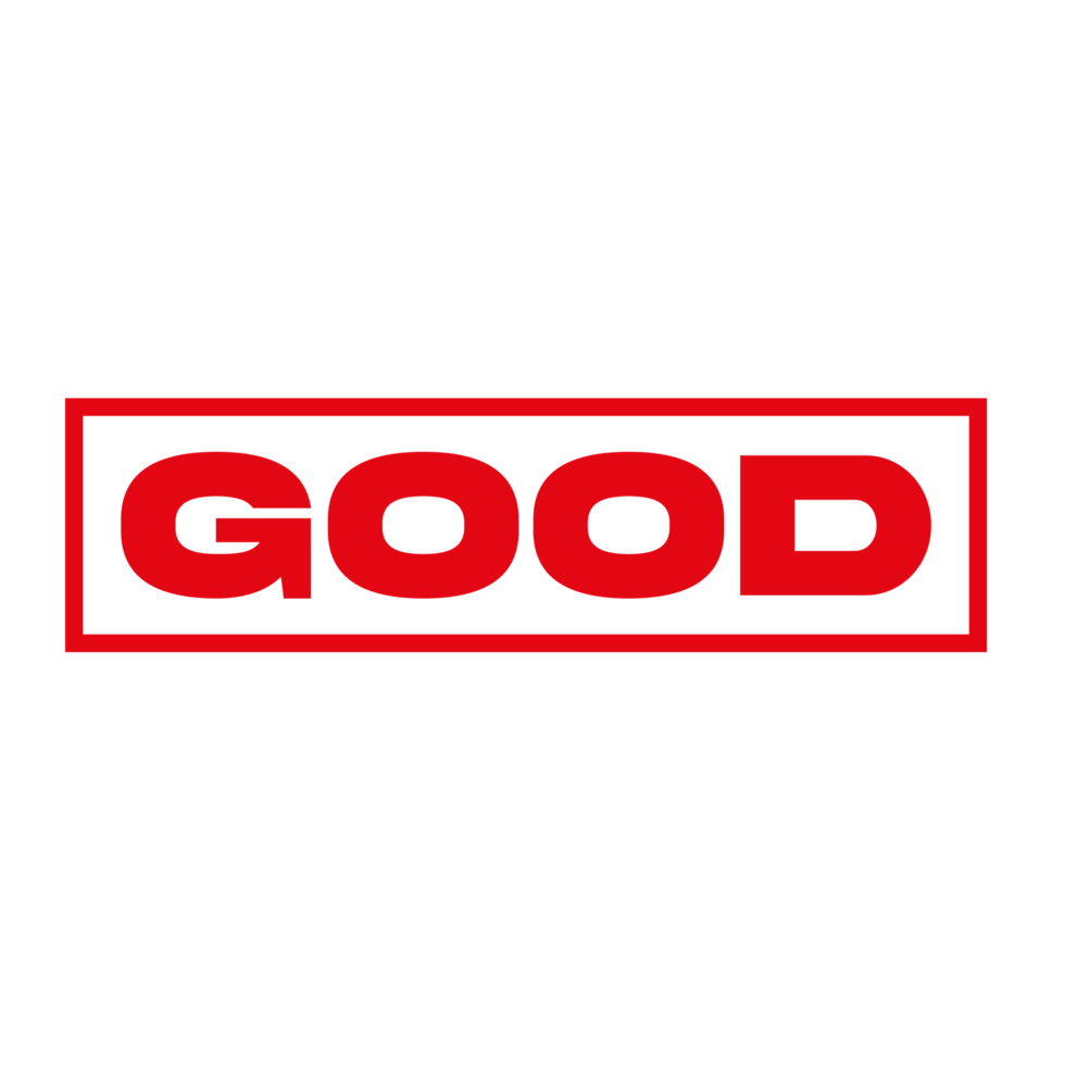 Good Red Stamp on a Transparent Background png