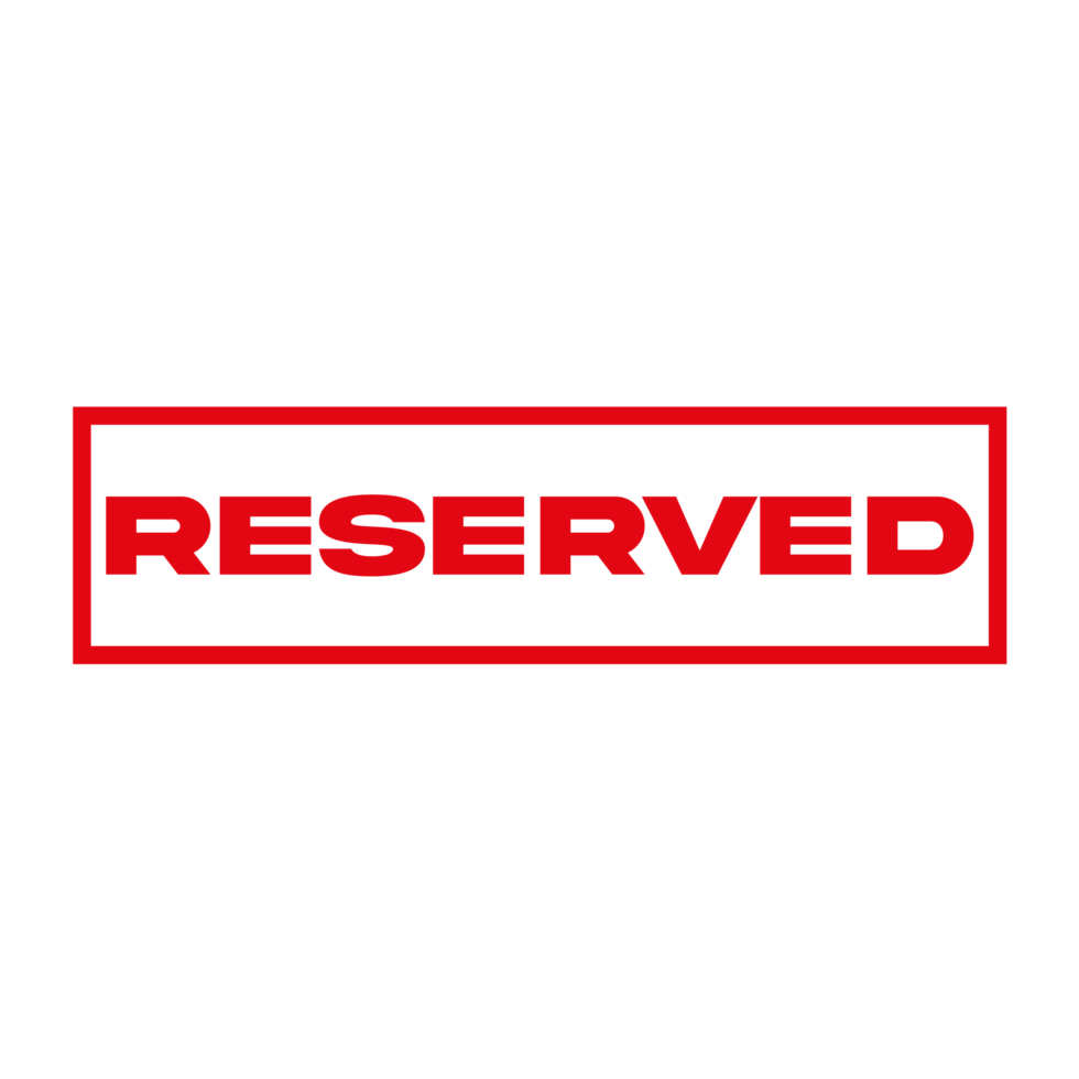 Reserved Red Stamp on a Transparent Background png