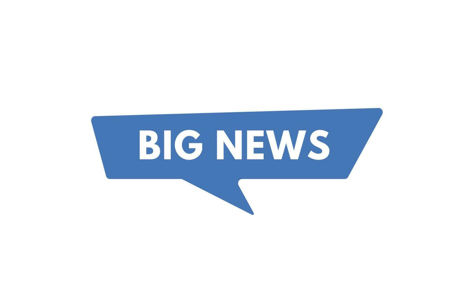 Big News text Button. Big News Sign Icon Label Sticker Web Buttons vector