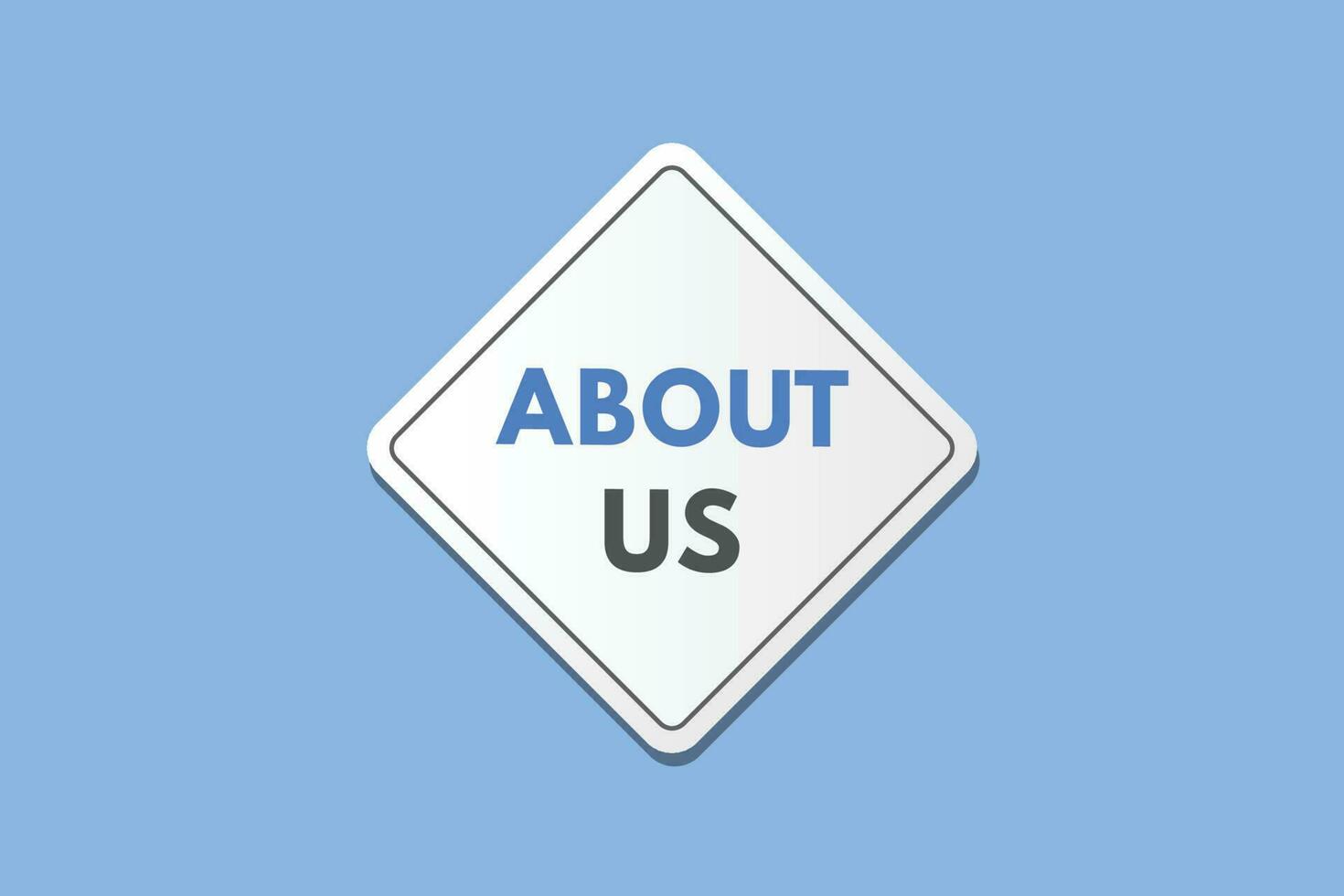 About us text Button. About us Sign Icon Label Sticker Web Buttons vector
