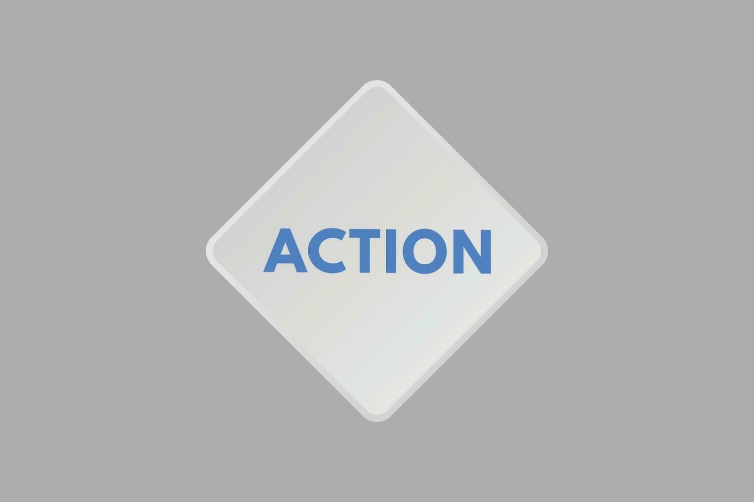 Action text Button. Action Sign Icon Label Sticker Web Buttons vector