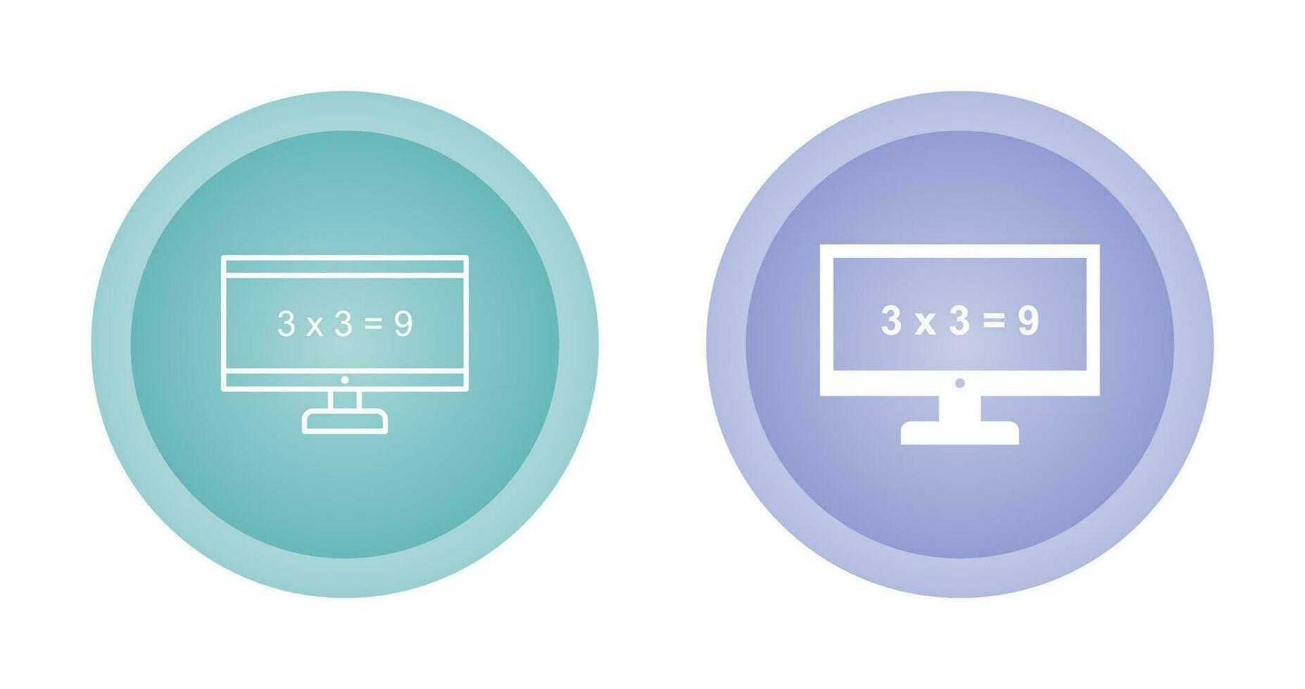 Math in Computer Vector Icon