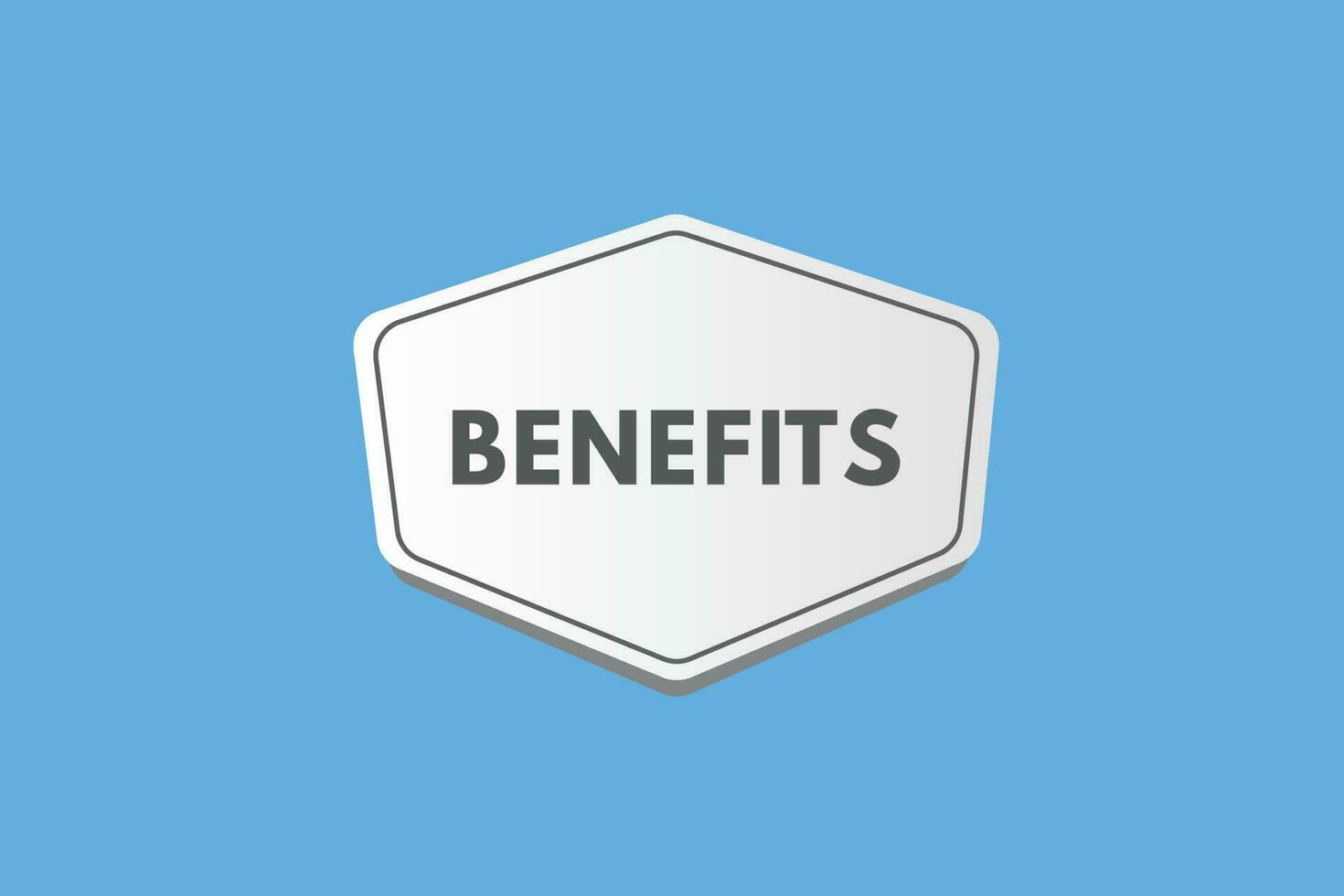 Benefits text Button. Benefits Sign Icon Label Sticker Web Buttons vector