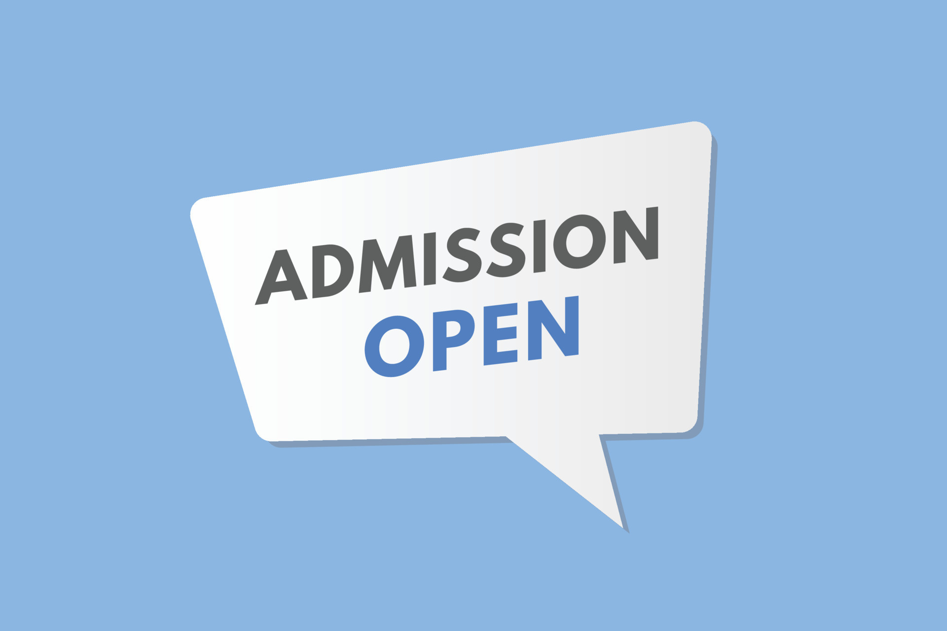 Admission Open text Button. Admission Open Sign Icon Label Sticker Web ...