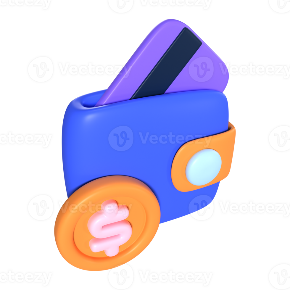 E Wallet 3D Illustration Icon png
