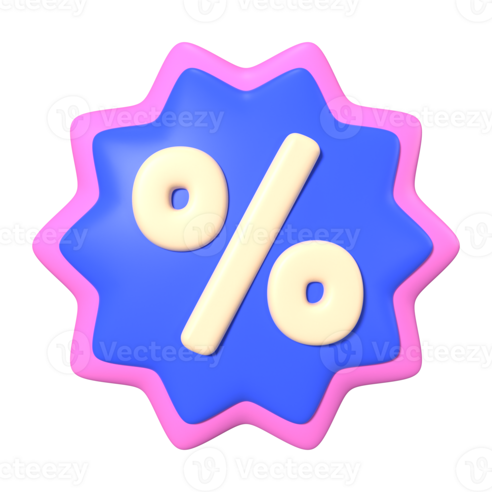 Discount Star 3D Illustration Icon png