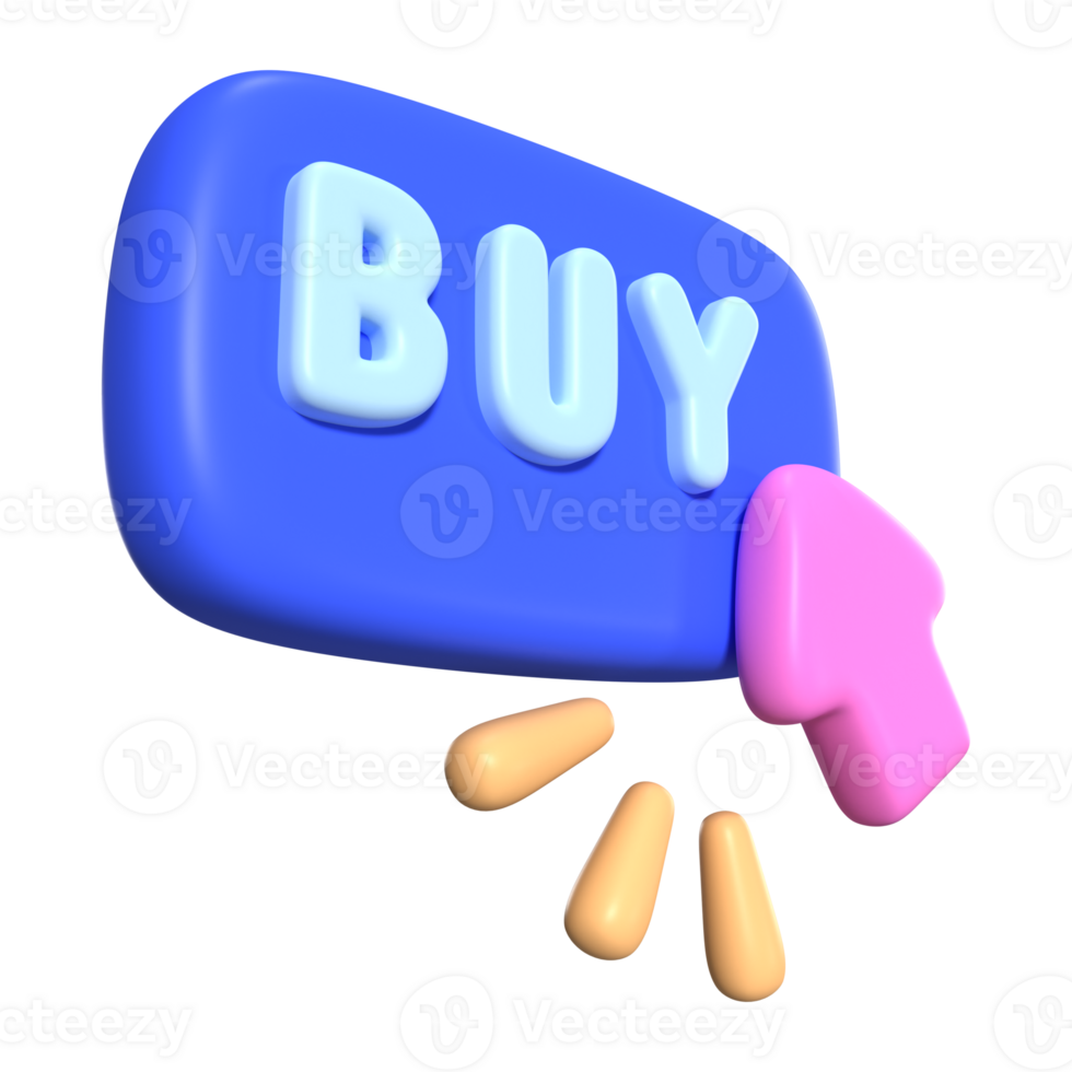 Buy Button 3D Illustration Icon png