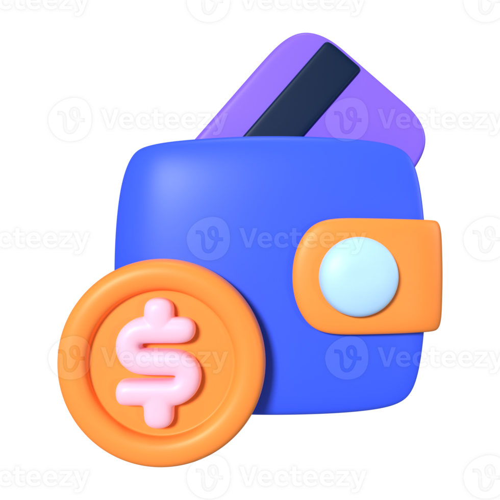 E Wallet 3D Illustration Icon png