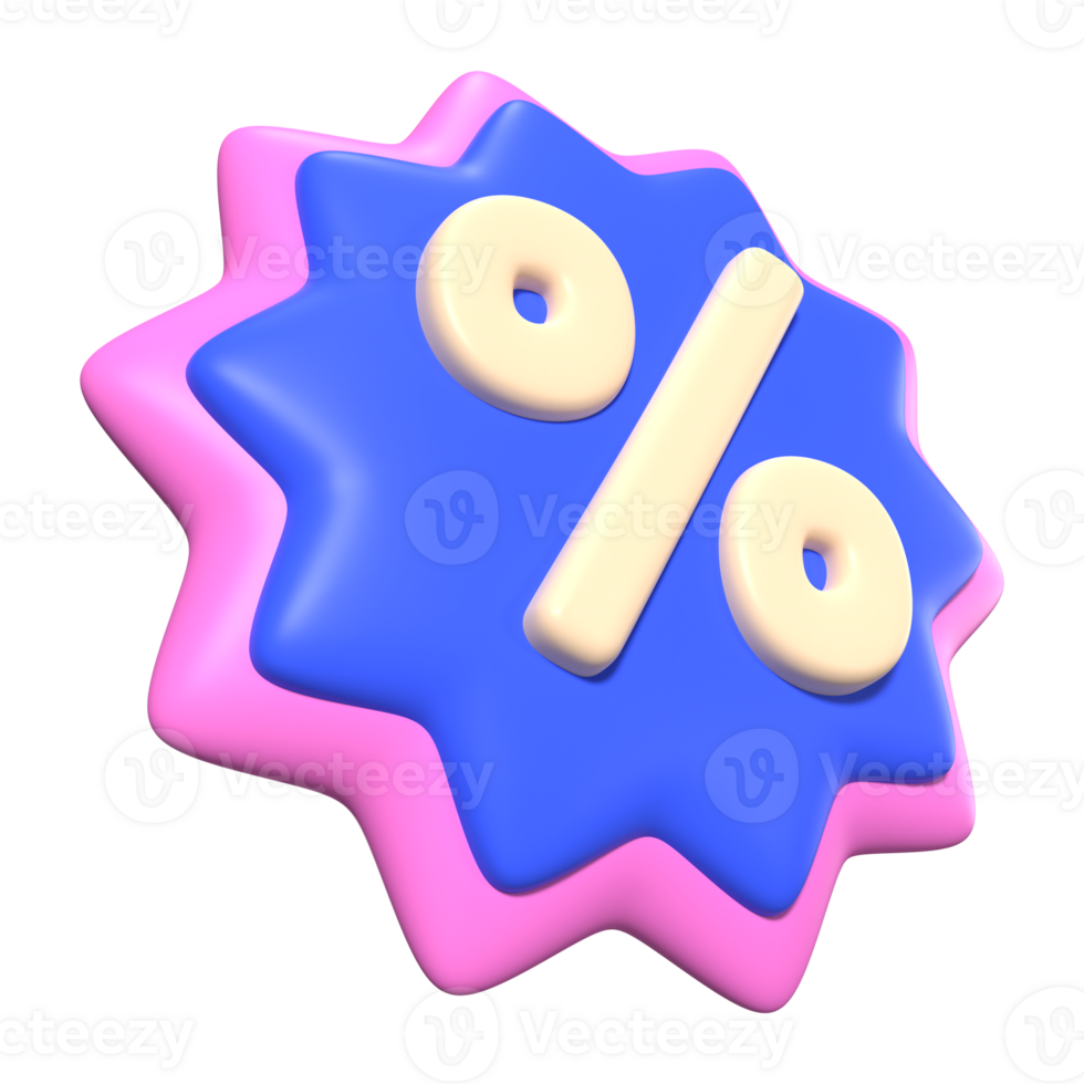 Discount Star 3D Illustration Icon png