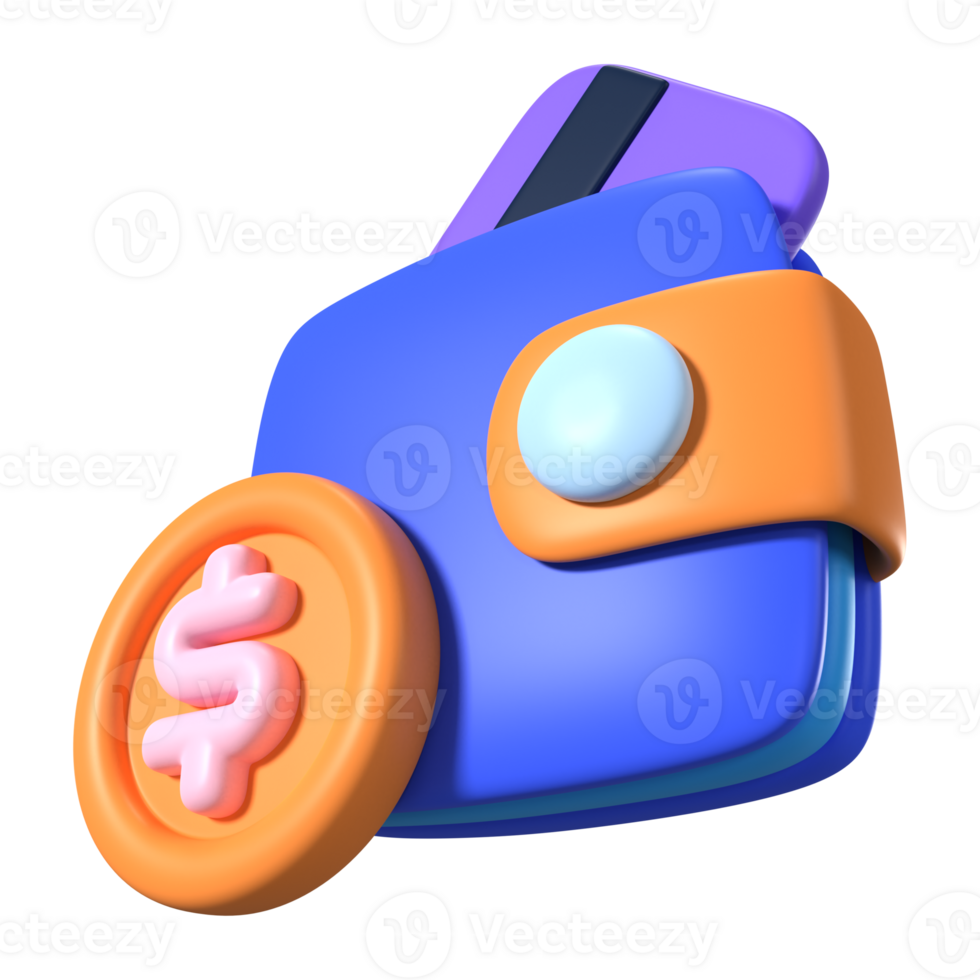 E Wallet 3D Illustration Icon png