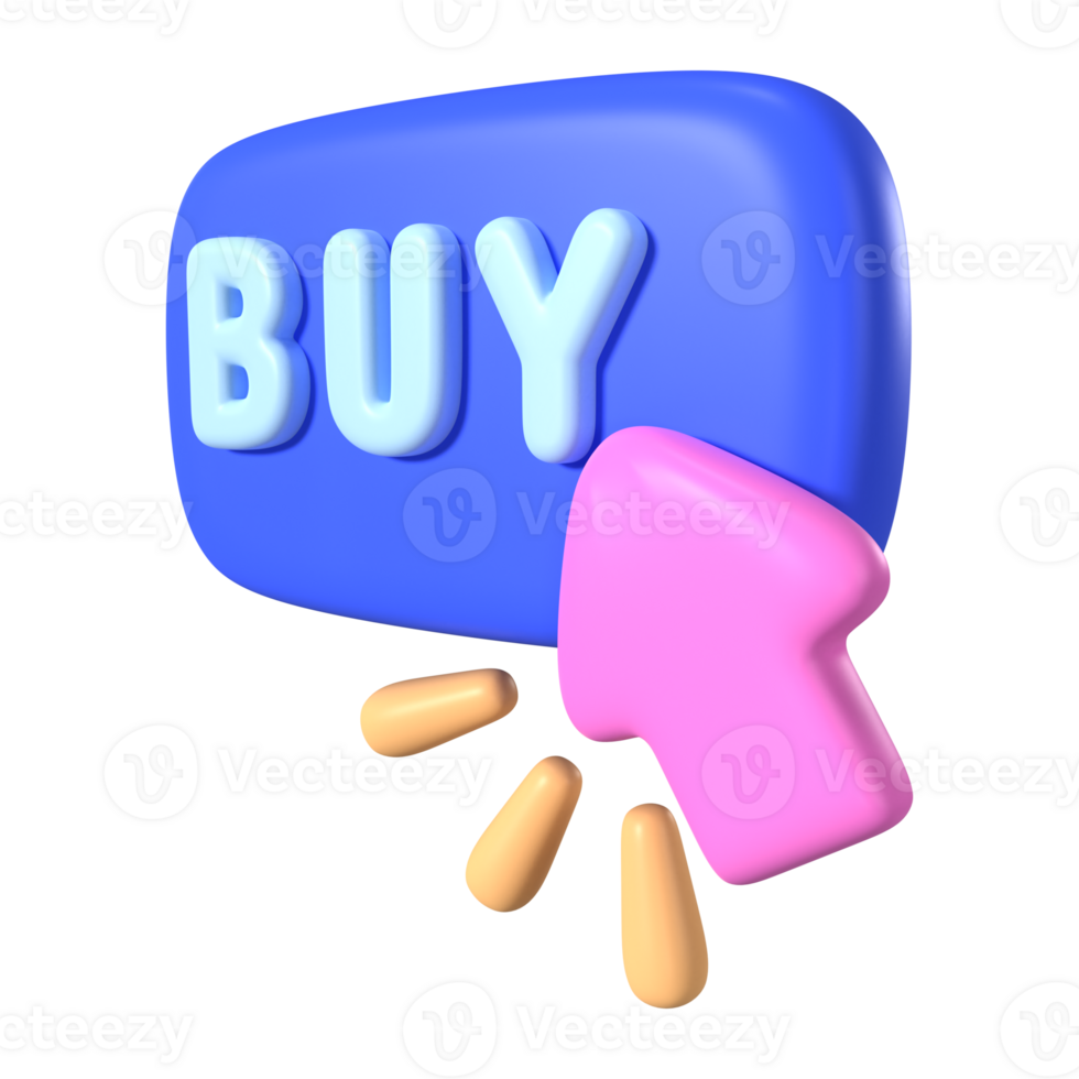 Buy Button 3D Illustration Icon png