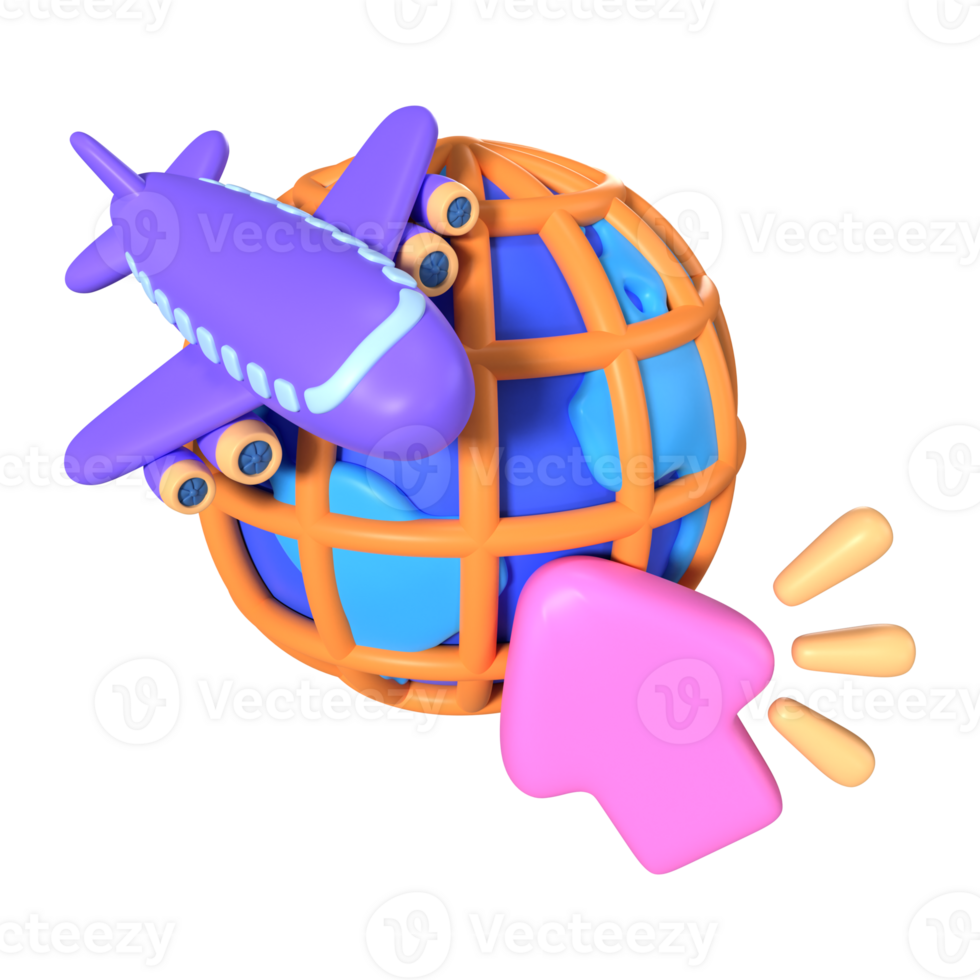 World Delivery 3D Illustration Icon png