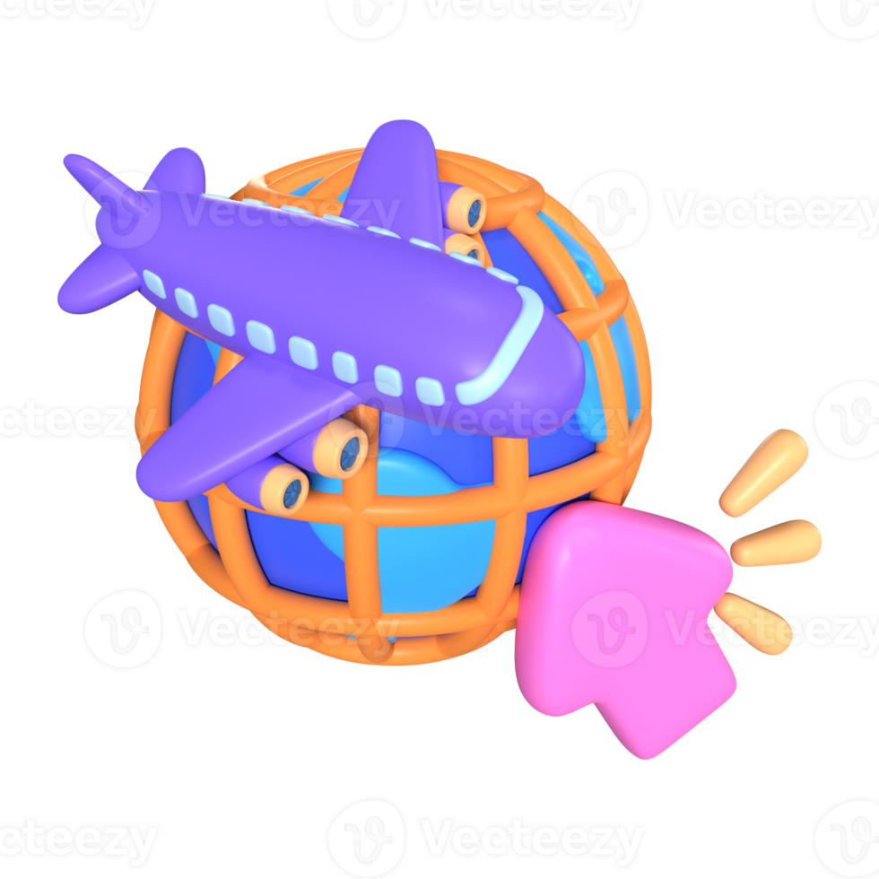 World Delivery 3D Illustration Icon png