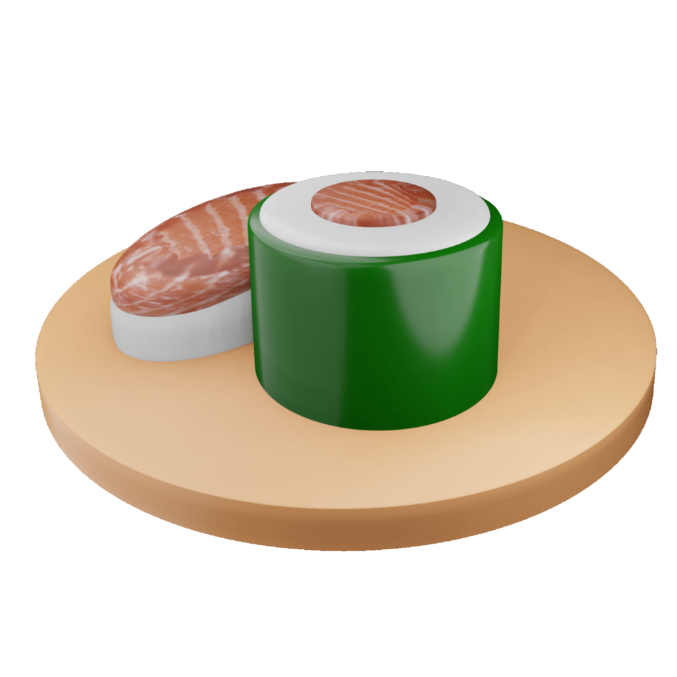 Sushi illustration conception dans 3d style png