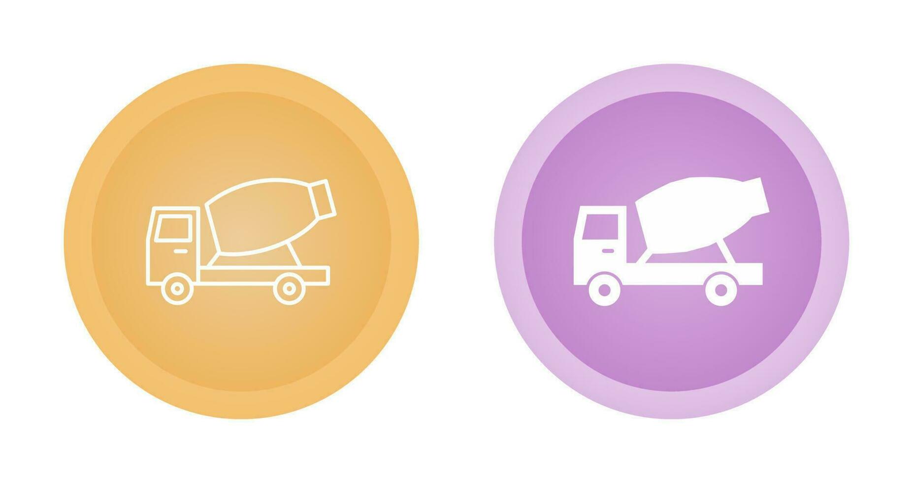 Cement Mixer Truck Vector Icon