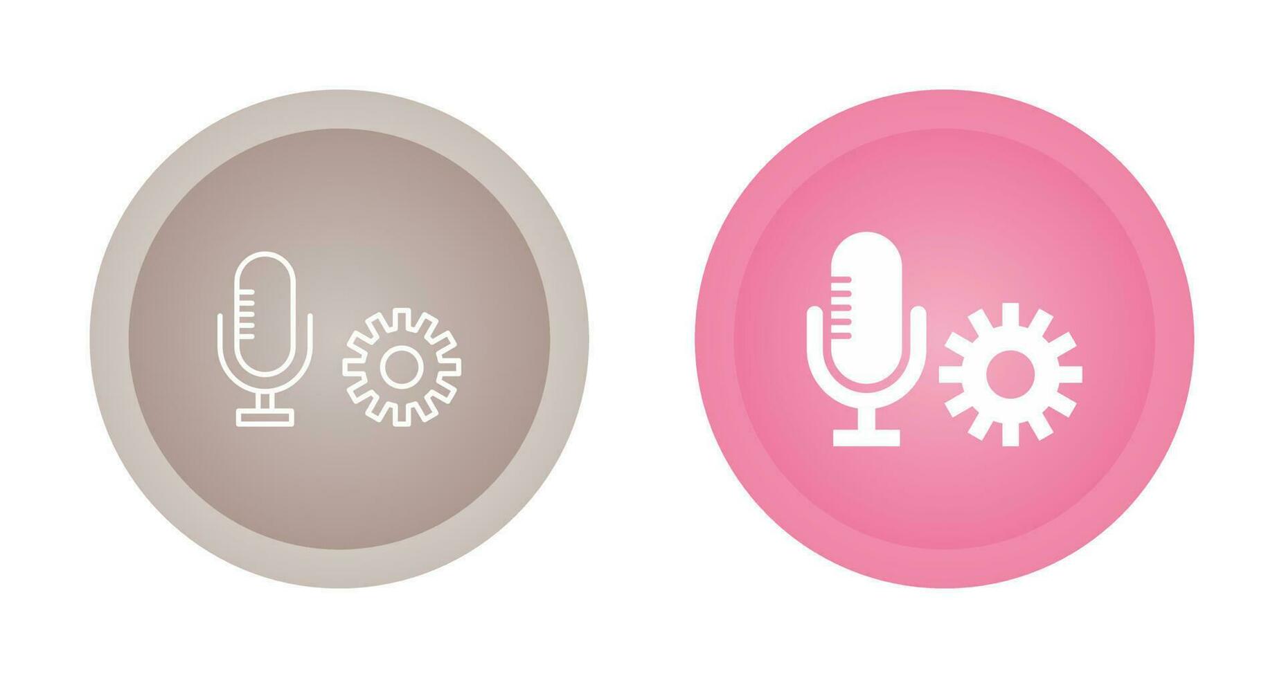 Microphone Settings Vector Icon