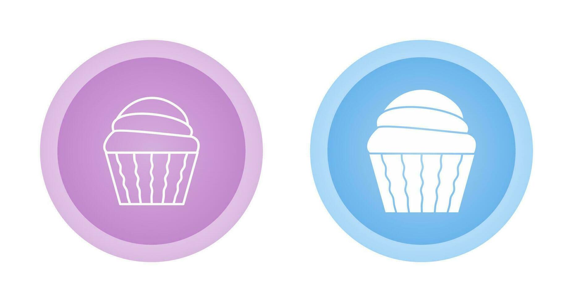 icono de vector de muffin de crema