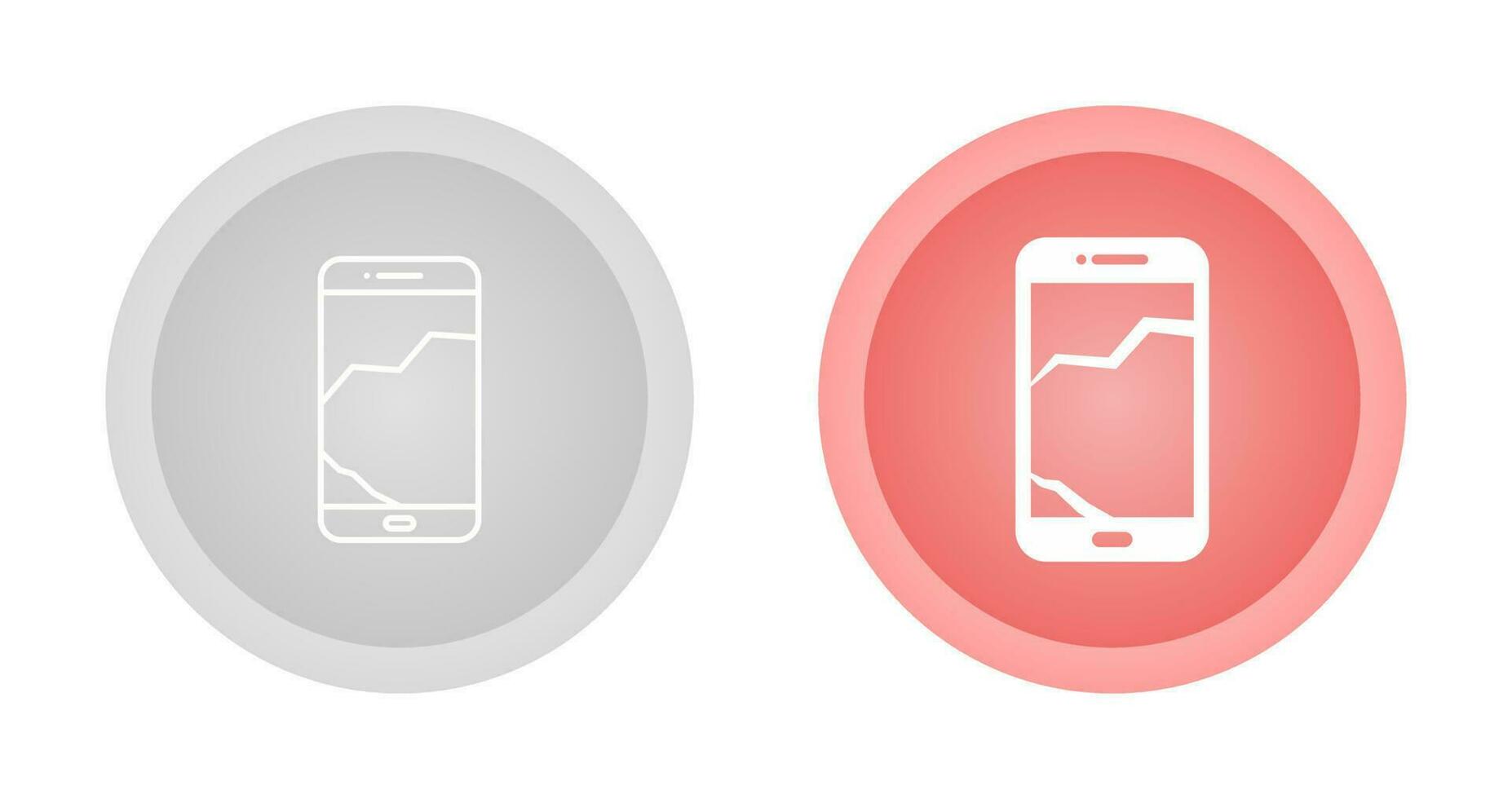 Broken Cell Phone Vector Icon