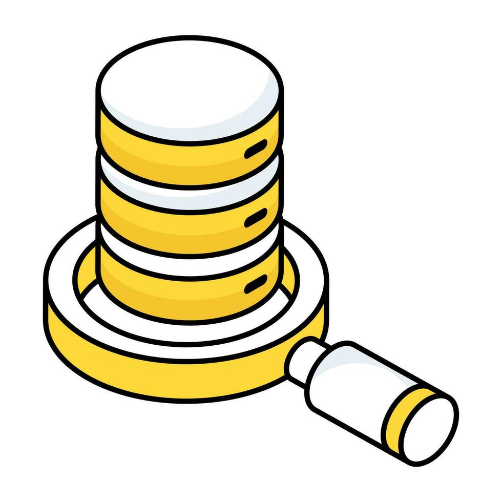 Creative design icon of database analysis vector