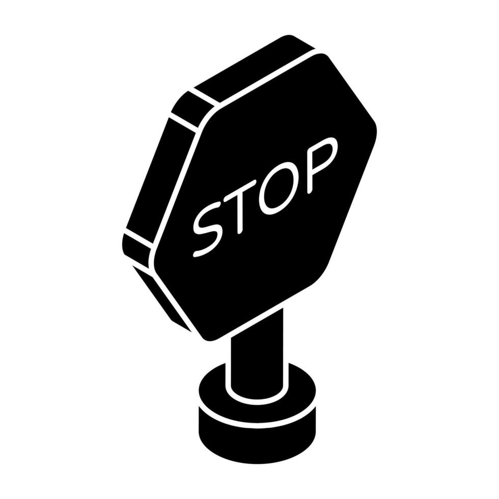 Perfect design icon of stop board vector