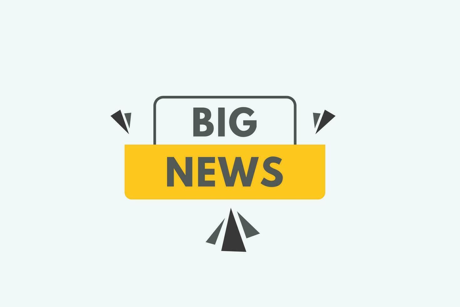 Big News text Button. Big News Sign Icon Label Sticker Web Buttons vector
