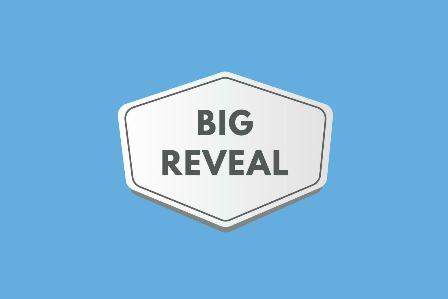 Big Reveal text Button. Big Reveal Sign Icon Label Sticker Web Buttons vector