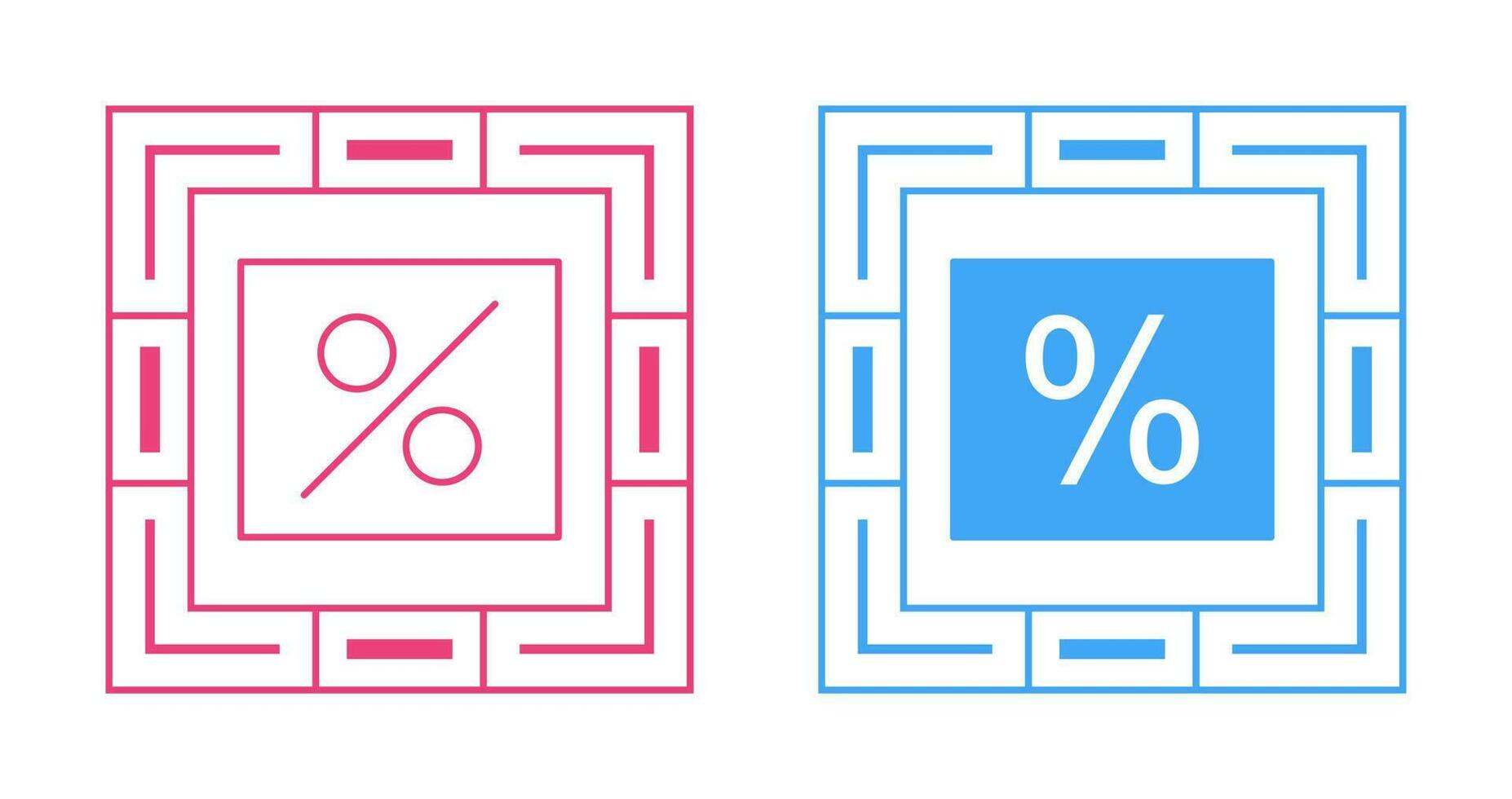 icono de vector de porcentaje