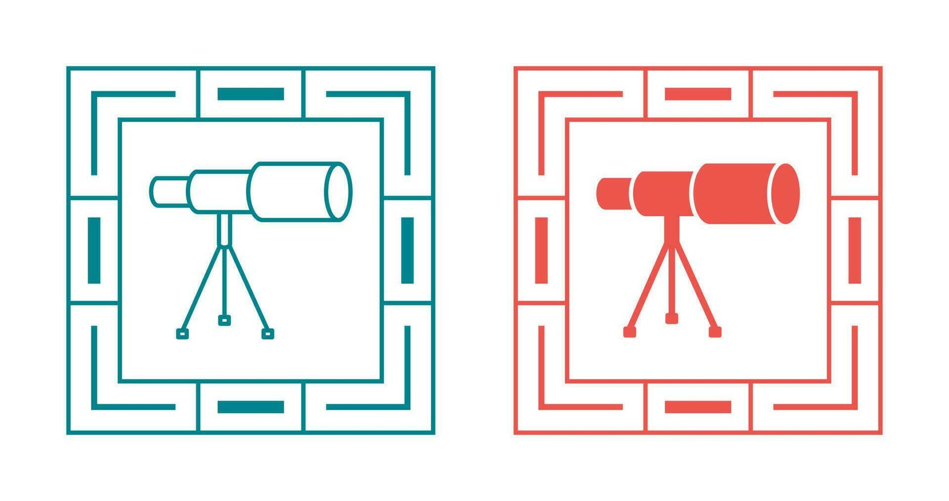 Telescope on Stand Vector Icon