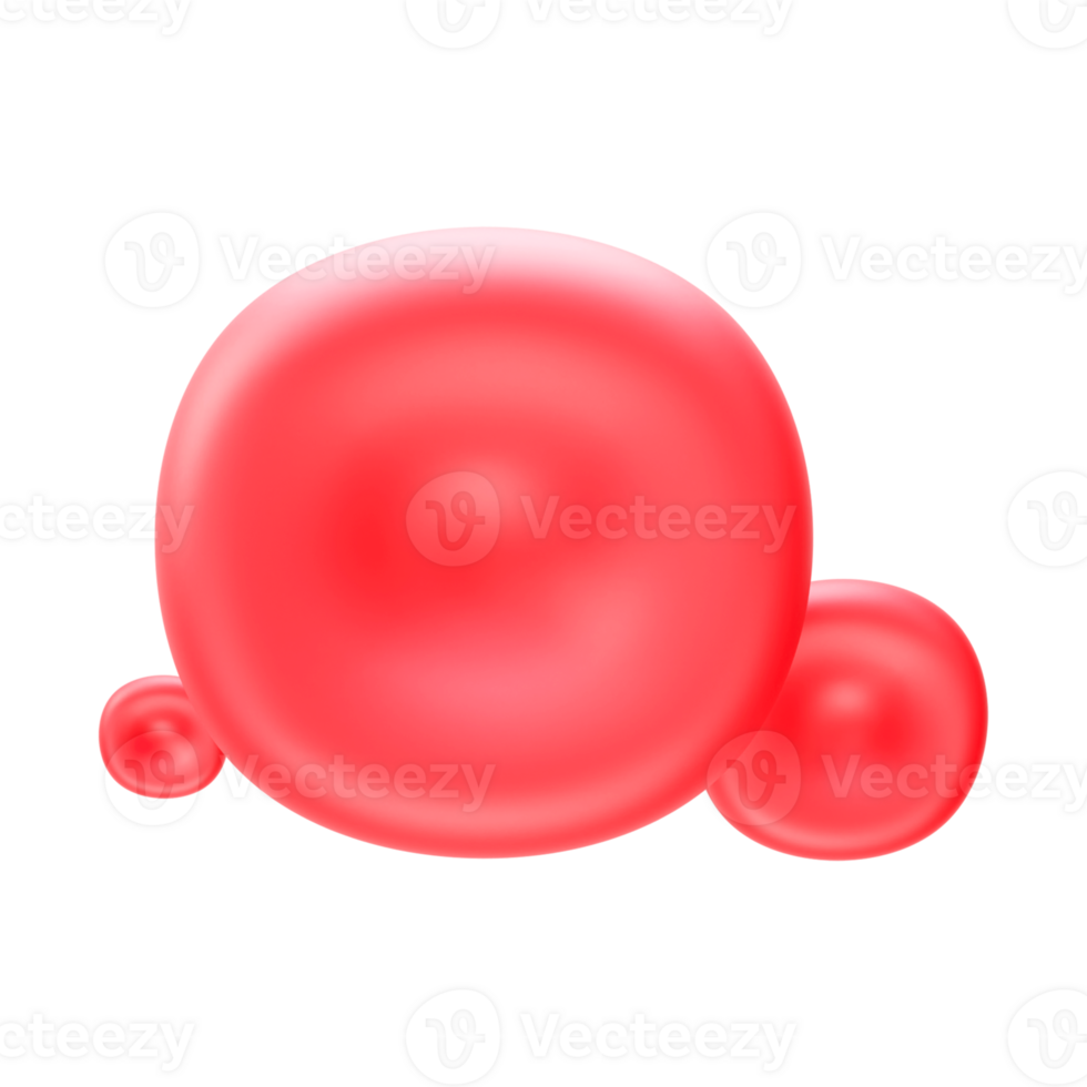 3D Render Of Red Blood Cells Element. png