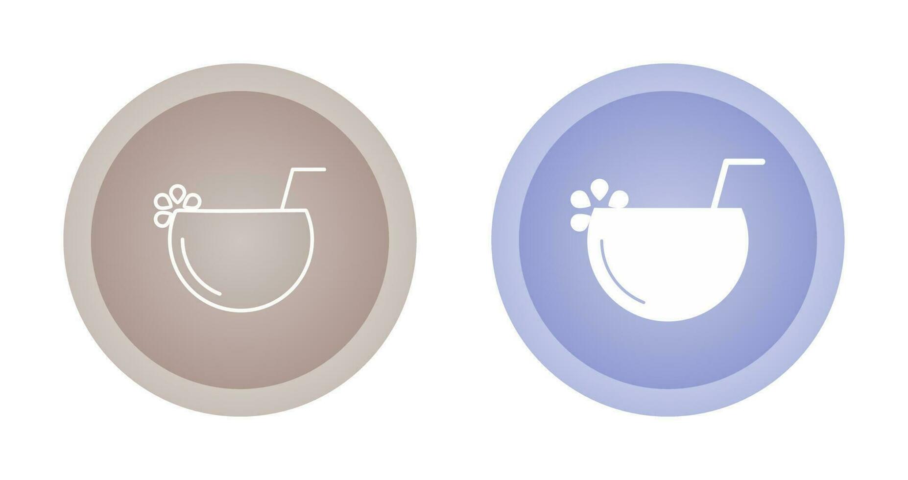 Coconut drink Vector Icon