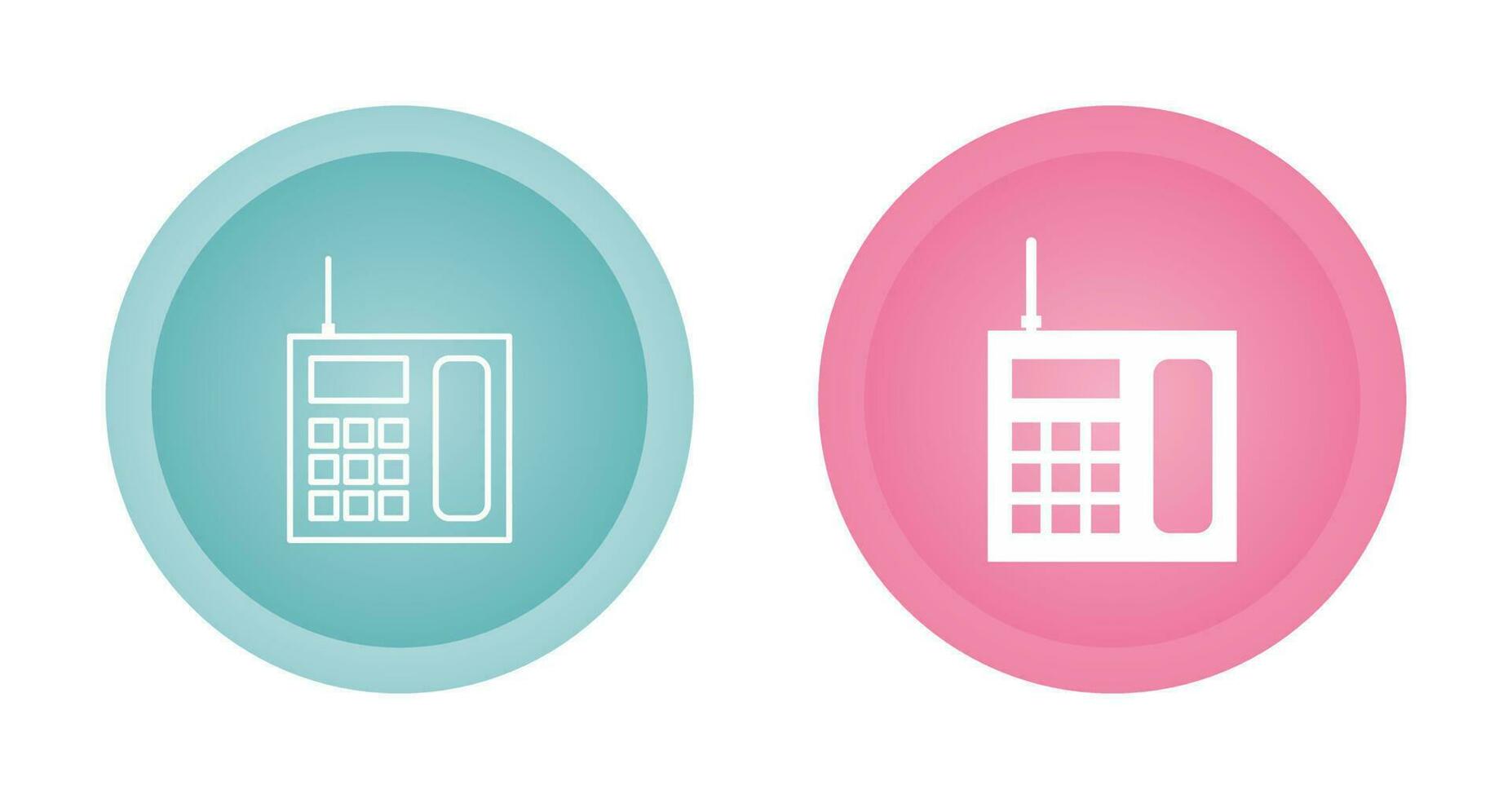 Wireless Landline Phone Vector Icon