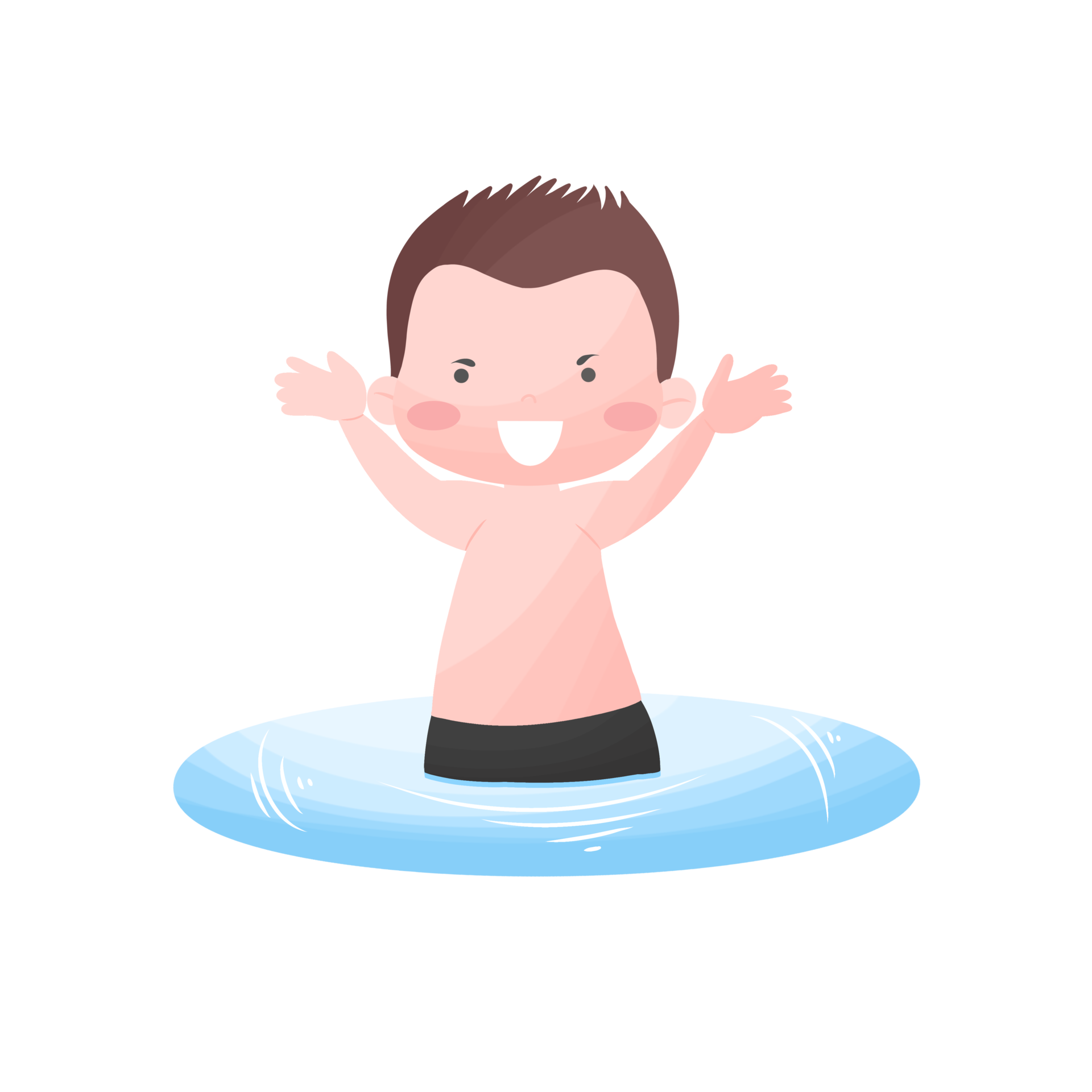 young boy go swimming 23654397 PNG