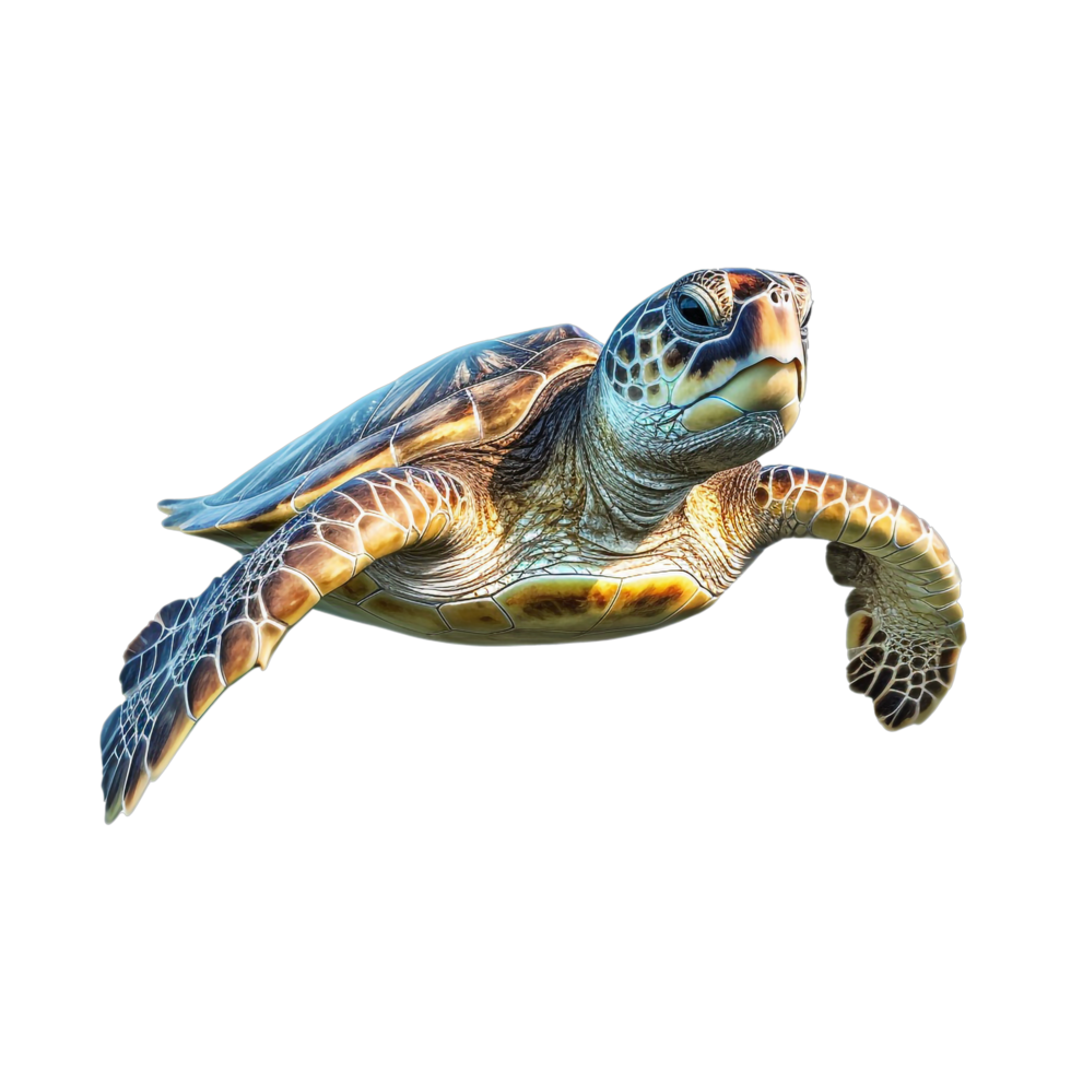 mer tortue isolé, ai génératif png