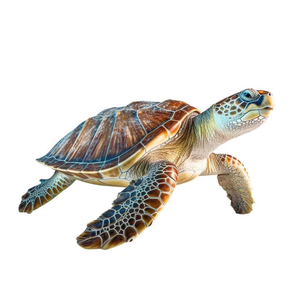 zee schildpad geïsoleerd, ai generatief png